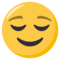 Relieved Face emoji on Emojione